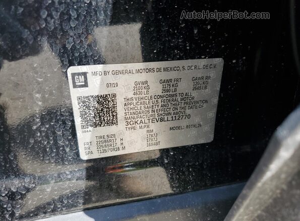 3GKALTEV8LL112770 2020 GMC TERRAIN Черный Вид наклейки с VIN-кодом