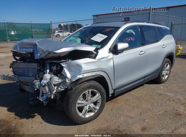 3GKALTEVXLL185283 2020 GMC TERRAIN Silver წინა მარცხენა ხედი სამი მეოთხედიდან