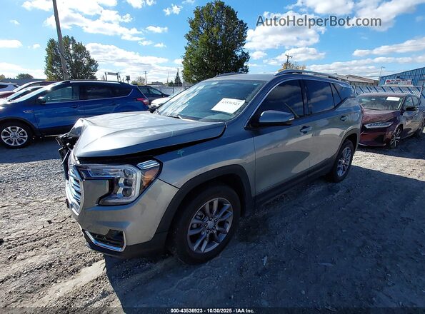3GKALVEG7PL109099 2023 GMC TERRAIN Серебряный Передняя левая четверть