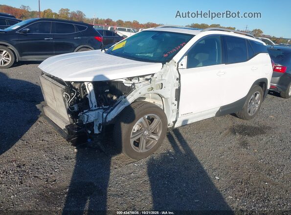 3GKALVEV3ML371955 2021 GMC TERRAIN White Vista tres cuartos delantera izquierda