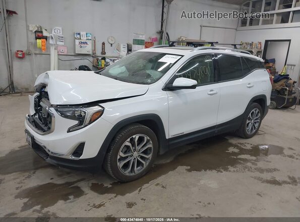 3GKALVEX4LL172705 2020 GMC TERRAIN White Առջևի ձախ երեք քառորդ տեսարան