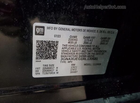 3GNAXUEG1RL130681 2024 CHEVROLET EQUINOX Black 