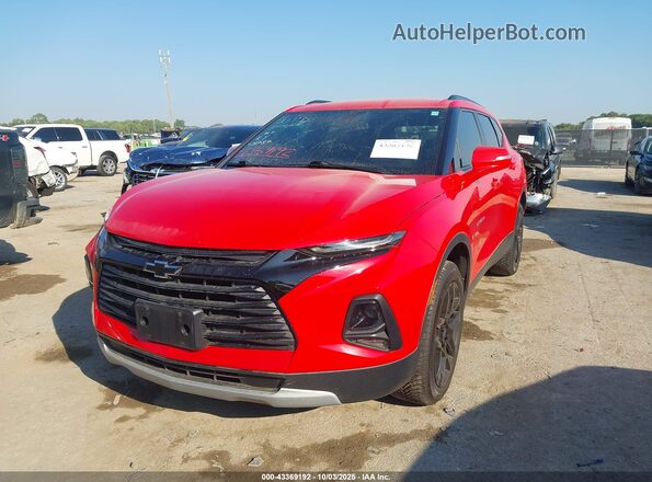 3GNKBBRA7LS659529 2020 CHEVROLET BLAZER Red Առջևի ձախ երեք քառորդ տեսարան