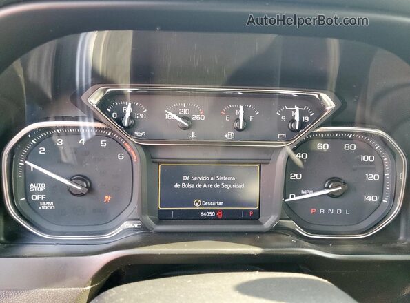 3GTP8BED8LG118666 2020 GMC SIERRA Black Вид щитка приладів