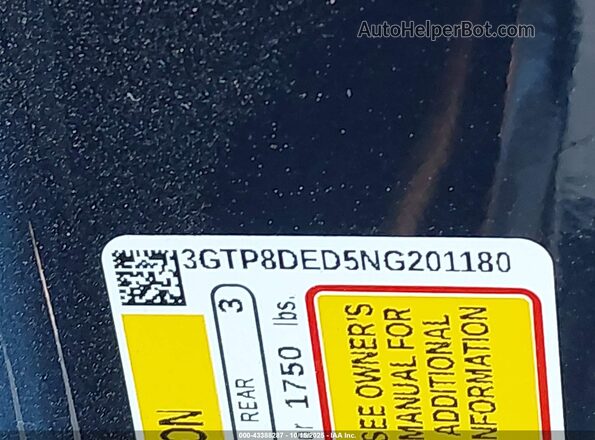 3GTP8DED5NG201180 2022 GMC SIERRA Blue Вид підкапотного простору