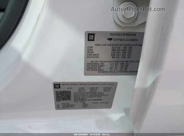 3GTP9EEL3LG388930 2020 GMC SIERRA White Engine compartment view