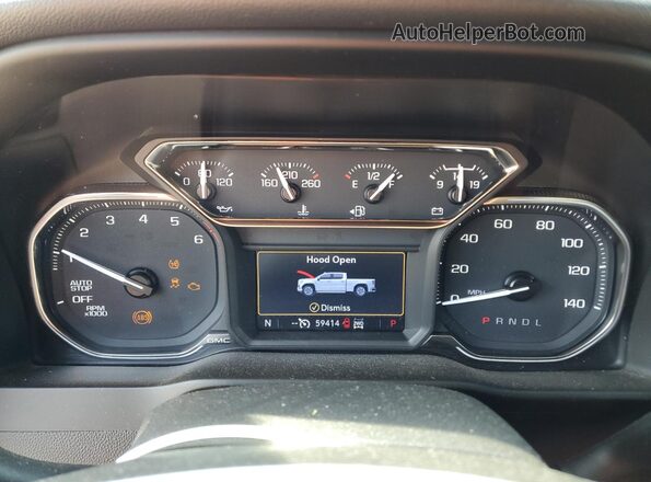 3GTU9BED4LG214066 2020 GMC SIERRA Red Вид щитка приладів