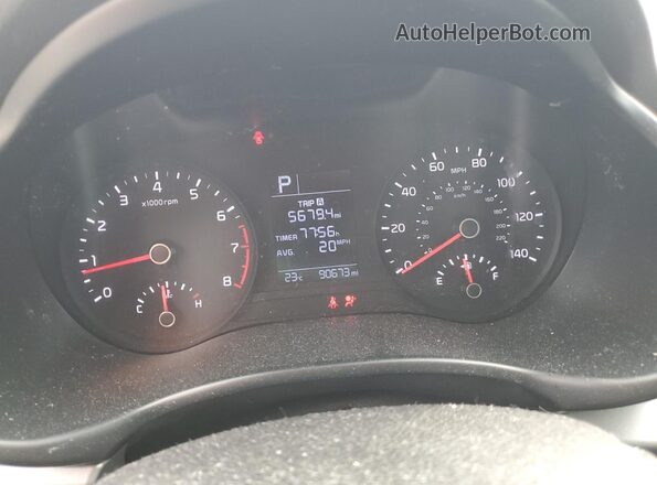 3KPA24AD0LE297404 2020 KIA RIO Silver ხელსაწყოთა პანელის ხედი