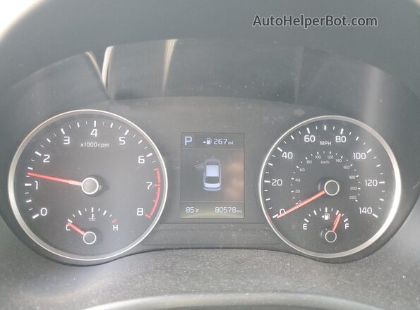 3KPA24AD2LE275002 2020 KIA RIO Серебряный Вид щитка приборов