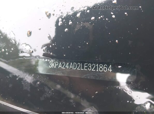 3KPA24AD2LE321864 2020 KIA RIO Blue Vista del compartimento del motor