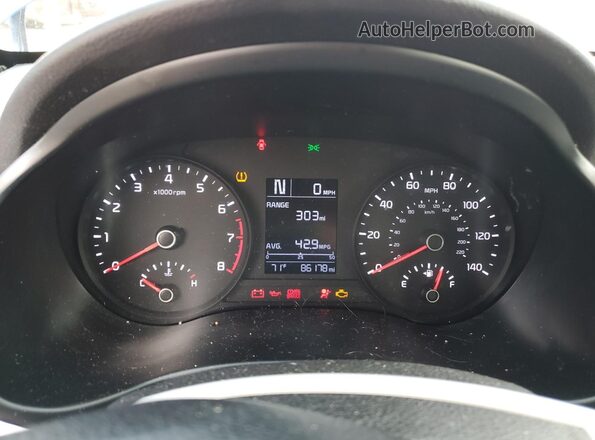 3KPA24AD5LE293249 2020 KIA RIO Blue Vista del cuadro de instrumentos