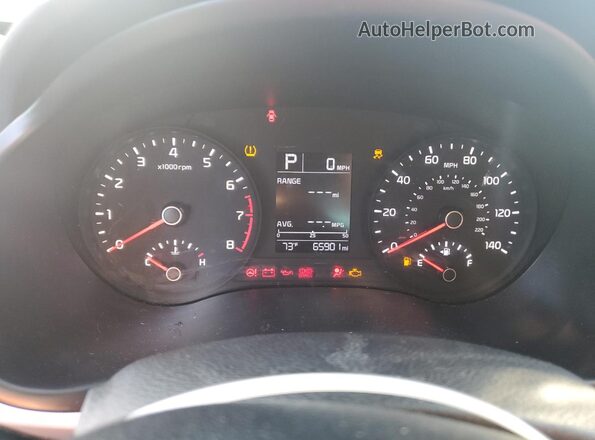 3KPA24AD6LE311869 2020 KIA RIO Red ხელსაწყოთა პანელის ხედი