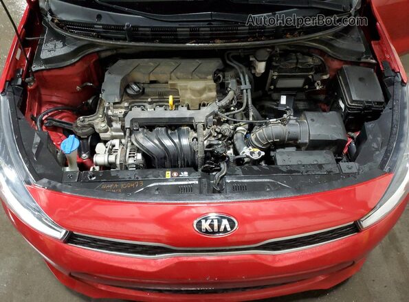 3KPA24AD6LE311869 2020 KIA RIO Red უკანა სალონის ხედი
