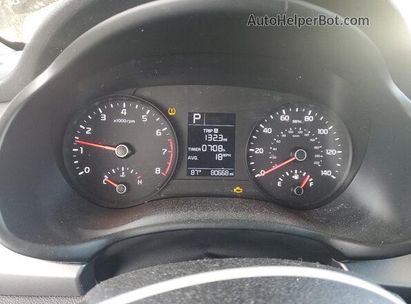 3KPA24AD7LE276808 2020 KIA RIO Black ხელსაწყოთა პანელის ხედი