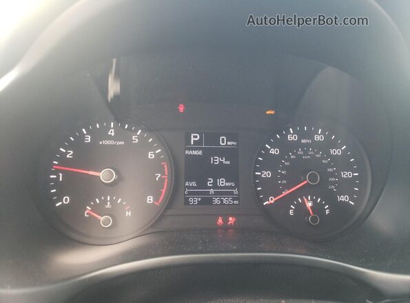 3KPA24AD8LE349149 2020 KIA RIO Синий Вид щитка приборов