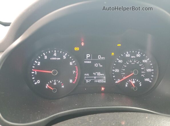 3KPA24AD9LE297689 2020 KIA RIO Black Vista del cuadro de instrumentos