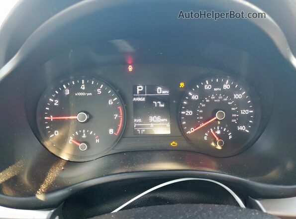 3KPA24AD9ME384963 2021 KIA RIO White Вид щитка приладів