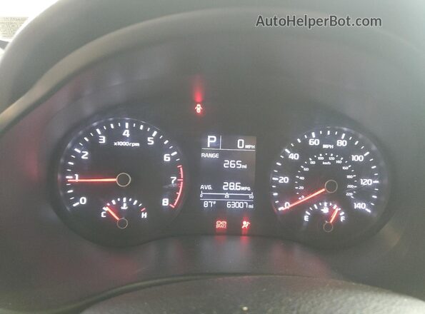 3KPA24ADXLE275460 2020 KIA RIO White Instrument cluster view