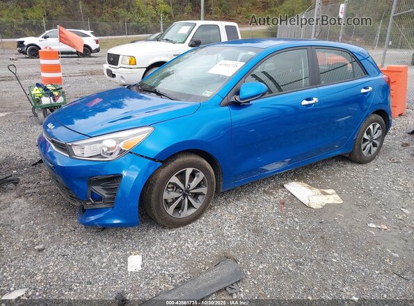 3KPA25AD8PE590849 2023 KIA RIO 5-DOOR Blue წინა მარცხენა ხედი სამი მეოთხედიდან
