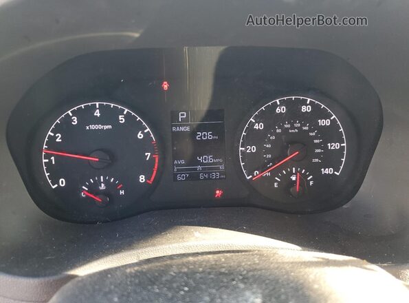 3KPC24A60LE122645 2020 HYUNDAI ACCENT Gray ხელსაწყოთა პანელის ხედი
