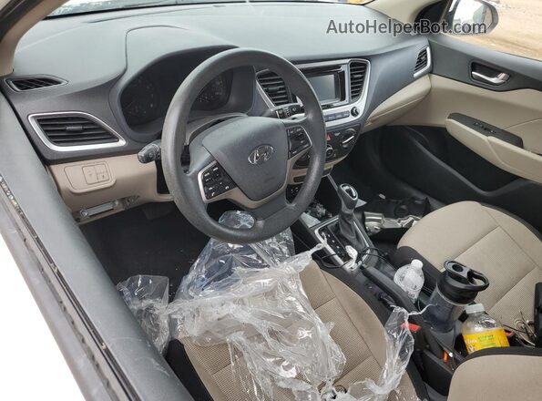 3KPC24A60LE123925 2020 HYUNDAI ACCENT White წინა პანელის ხედი