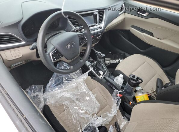 3KPC24A60LE123925 2020 HYUNDAI ACCENT White წინა სალონის ხედი