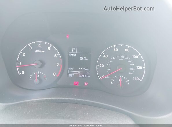 3KPC24A61LE111671 2020 HYUNDAI ACCENT Light Blue Вид задніх сидінь