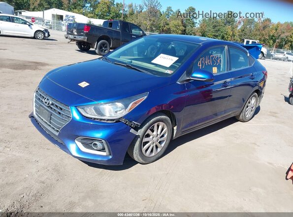 3KPC24A63ME141238 2021 HYUNDAI ACCENT Blue წინა მარცხენა ხედი სამი მეოთხედიდან