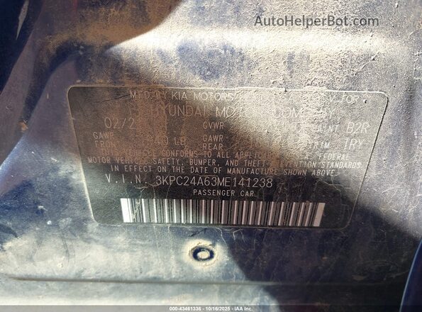 3KPC24A63ME141238 2021 HYUNDAI ACCENT Blue ძრავის განყოფილების ხედი