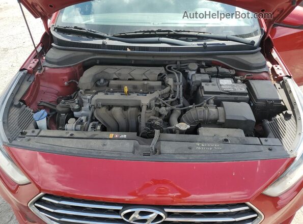 3KPC24A64LE117156 2020 HYUNDAI ACCENT Red Widok wnętrza z tyłu