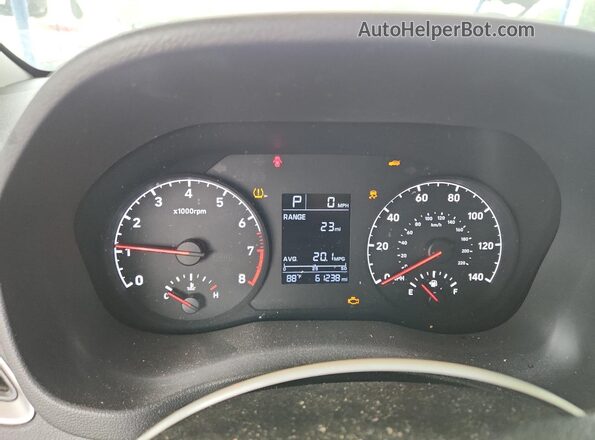 3KPC24A64ME134041 2021 HYUNDAI ACCENT Silver Widok zestawu wskaźników