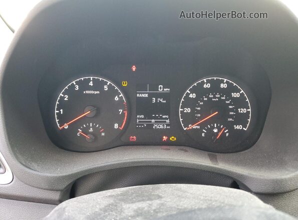 3KPC24A68ME145303 2021 HYUNDAI ACCENT Silver Вид щитка приладів