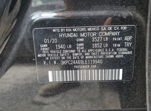 3KPC24A69LE119940 2020 HYUNDAI ACCENT Black Engine compartment view