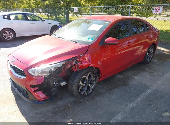 3KPF24AD2KE052639 2019 KIA FORTE Red Առջևի ձախ երեք քառորդ տեսարան