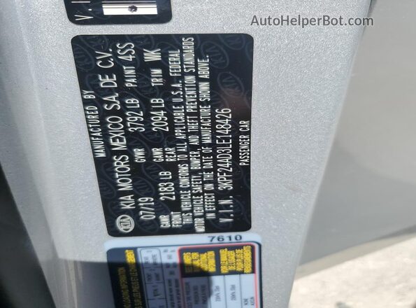 3KPF24AD3LE148426 2020 KIA FORTE Black Engine compartment view