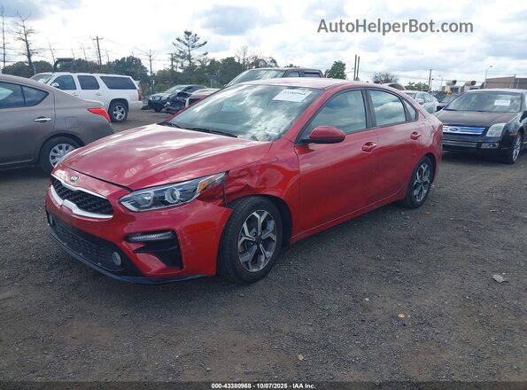 3KPF24ADXLE145152 2020 KIA FORTE Red წინა მარცხენა ხედი სამი მეოთხედიდან