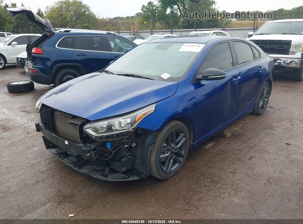 3KPF34AD5LE248766 2020 KIA FORTE Blue Առջևի ձախ երեք քառորդ տեսարան