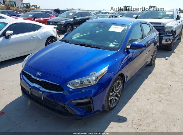 3KPF34ADXKE046892 2019 KIA FORTE Blue Vista tres cuartos delantera izquierda