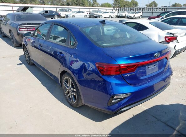 3KPF34ADXKE046892 2019 KIA FORTE Blue Trasero izquierdo
