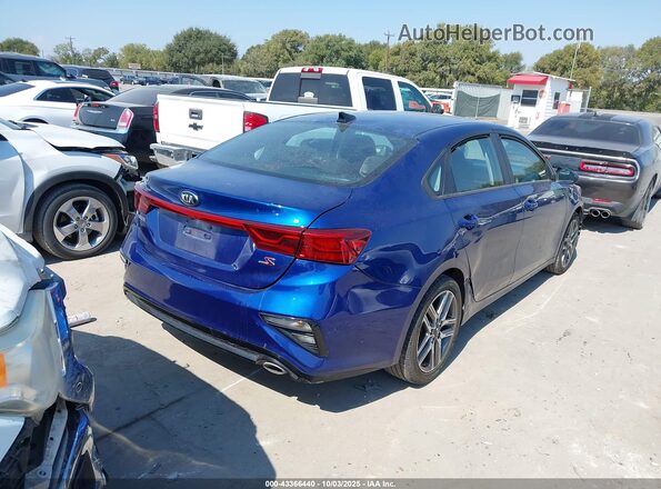 3KPF34ADXKE046892 2019 KIA FORTE Blue Trasero derecho