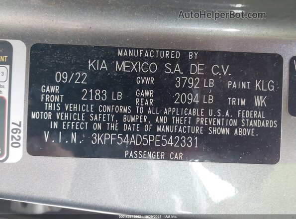 3KPF54AD5PE542331 2023 KIA FORTE Серый Вид подкапотного пространства
