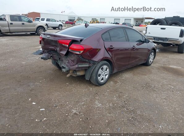 3KPFK4A7XJE224070 2018 KIA FORTE Maroon 