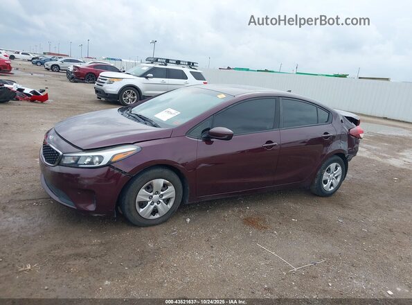 3KPFK4A7XJE224070 2018 KIA FORTE Maroon 