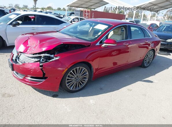 3LN6L2LU6GR612897 2016 LINCOLN MKZ HYBRID Red Przód lewy