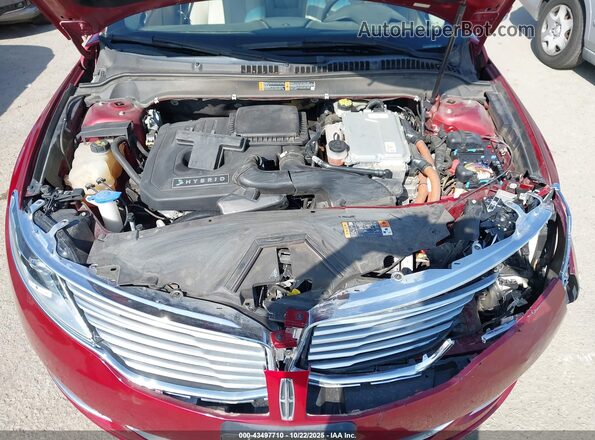 3LN6L2LU6GR612897 2016 LINCOLN MKZ HYBRID Red Widok z tyłu