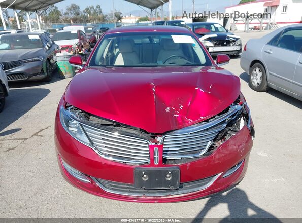 3LN6L2LU6GR612897 2016 LINCOLN MKZ HYBRID Red Widok zestawu wskaźników