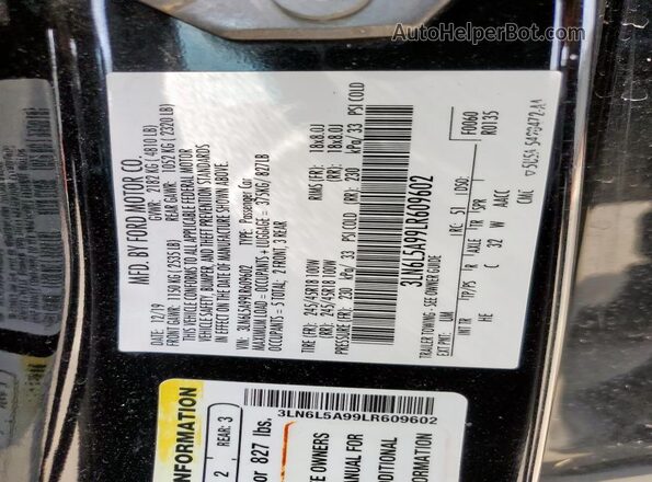 3LN6L5A99LR609602 2020 LINCOLN MKZ Черный Вид подкапотного пространства