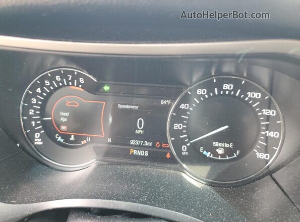 3LN6L5FC6KR602092 2019 LINCOLN MKZ Blue Вид щитка приладів