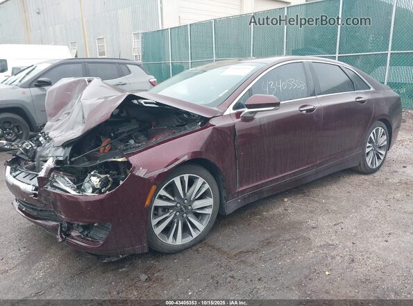 3LN6L5LU1HR629903 2017 LINCOLN MKZ HYBRID Maroon Front left
