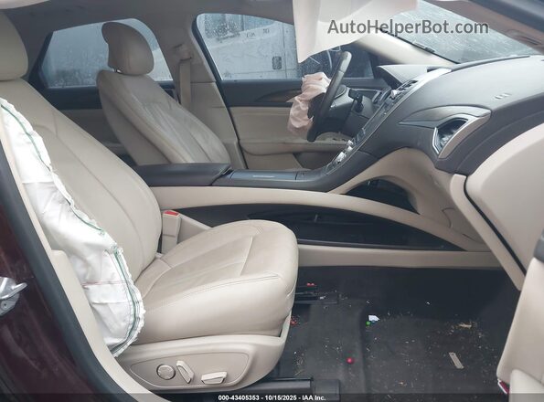 3LN6L5LU1HR629903 2017 LINCOLN MKZ HYBRID Maroon Front interior view